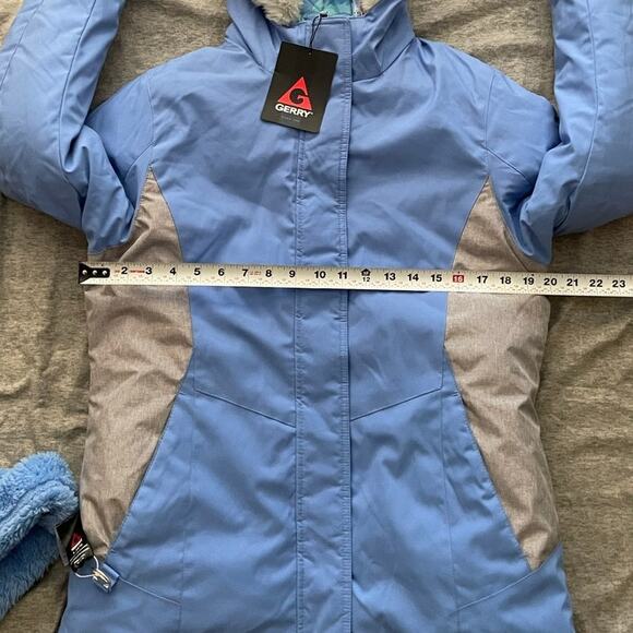 Newt Gerry Girls Size L- 14/16 LT Sky Blue Gray 3 in 1 Winter Jacket - Picture 12 of 13